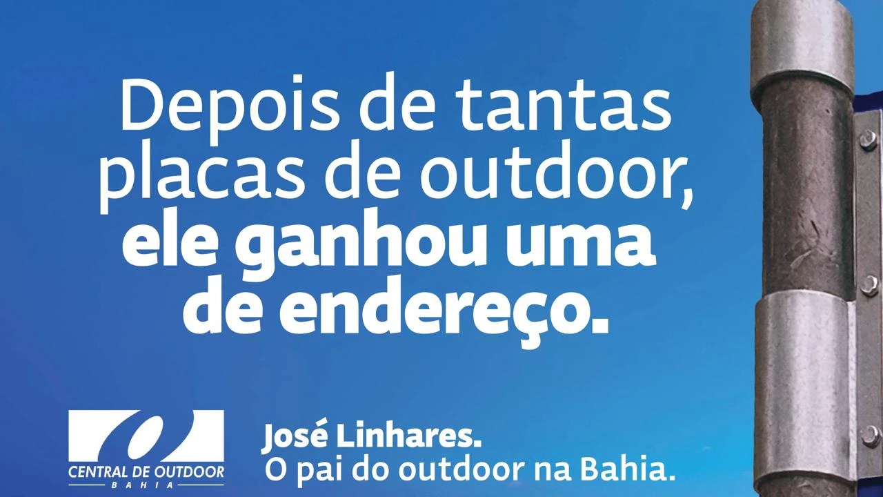 Central de Outdoor Seccional Bahia lança campanha em homenagem a José Linhares, considerado o pai do outdoor