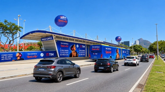 TIM transforma o caminho até o Rock in Rio em uma Onda Azul